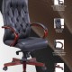 Кресло руководителя Everprof Monaco Wood Кожа Черный