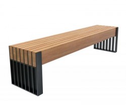 Скамейка стальная "Simple line" без спинки
