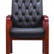 Стул руководителя Everprof Monaco Wood CF Экокожа Черный