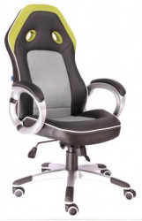 Кресло геймерское Everprof Drive TM Ткань+Экокожа Зеленый